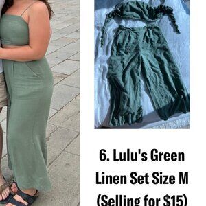 Lulu's Green Linen Set